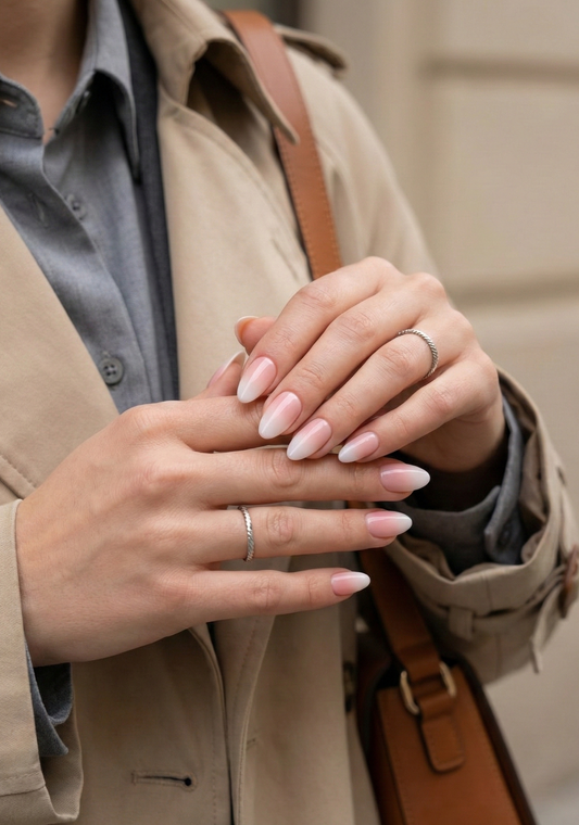 tich press on nails/cloudy ombre